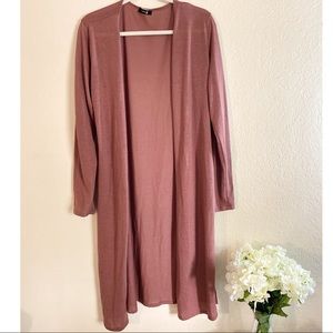 Mauve Long Cardigan